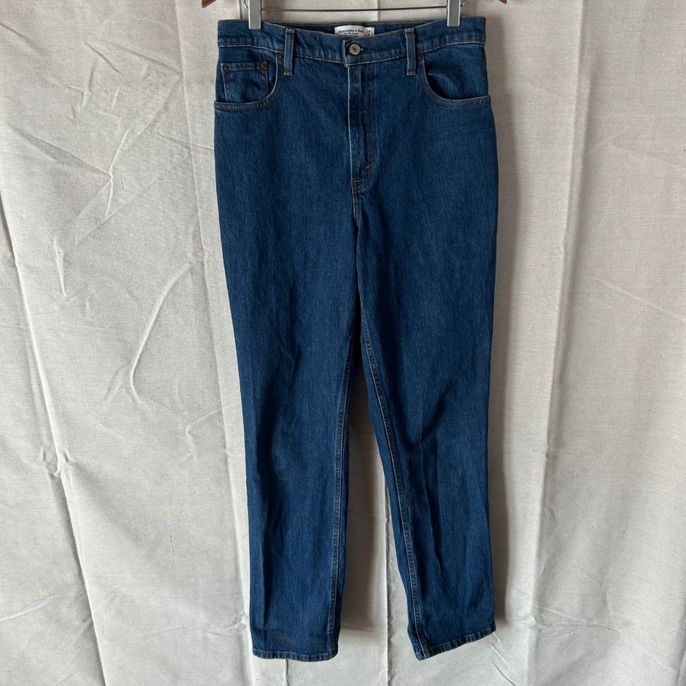 Abercrombie‎ & Fitch The 90s Straight Ultra High Rise Jeans Blue 29 8L Long
